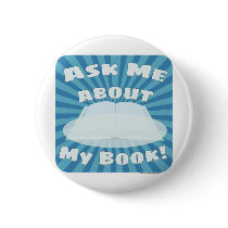 Ask Me About My Book Custom Style! Buttons