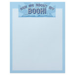 Ask me about my book. letterhead