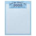 Ask me about my book. letterhead