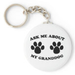 Ask Me About My Granddog Keychain
