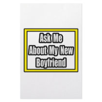 Ask Me About My New Boyfriend stationery by Boyfriend_Shirts Ask Me About My New Boyfriend stationery