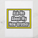 Ask Me About My New Brother Full Color Flyer