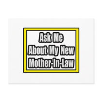 Ask Me About My New Mother-In-Law postcards