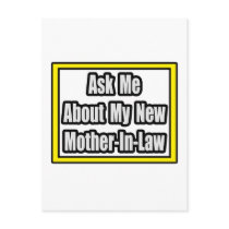 Ask Me About My New Mother-In-Law postcards