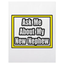 Ask Me About My New Nephew Letterhead Design