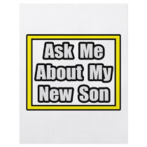 Ask Me About My New Son flyers by Proud_Son_Shirts Ask Me About My New Son flyers