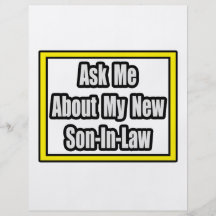 Ask Me About My New Son-In-Law Personalized Flyer