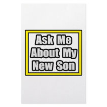 Ask Me About My New Son stationery