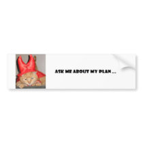 Ask Me About My Plan Bumper Sticker