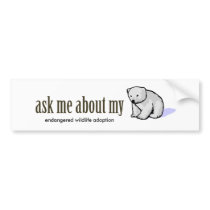 Ask me about my POLAR BEAR bumper stickers by EndangeredWild Ask me about my POLAR BEAR bumper stickers
