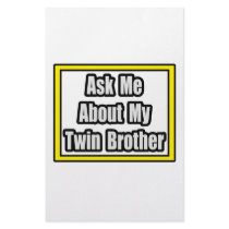 Ask Me About My Twin Brother stationery by Shirts_For_Twins Ask Me About My Twin Brother stationery