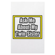 Ask Me About My Twin Sister stationery by Shirts_For_Twins Ask Me About My Twin Sister stationery