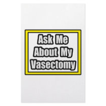 Ask Me About My Vasectomy Personalized Stationery