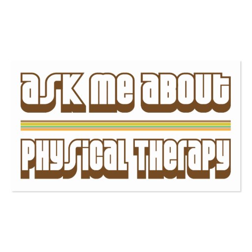 Ask Me About Physical Therapy Business Cards (back side)