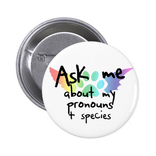Ask Me About Pronouns Button