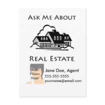 Ask Me About Real Estate Postcard by bwmedia Ask Me About Real Estate Postcard