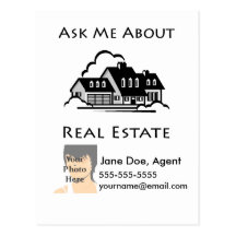 Ask Me About Real Estate Postcard