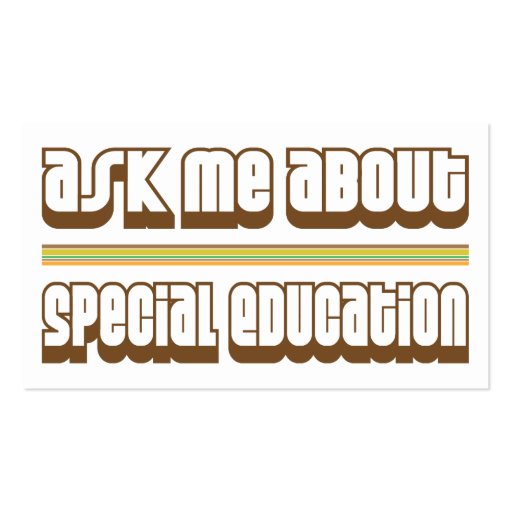 Ask Me About Special Education Business Card Template (back side)