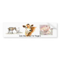 Ask Me Why I'm Vegan bumper sticker bumper stickers