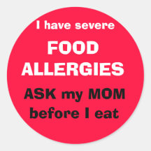 Ask my MOM before I eat Round Stickers
