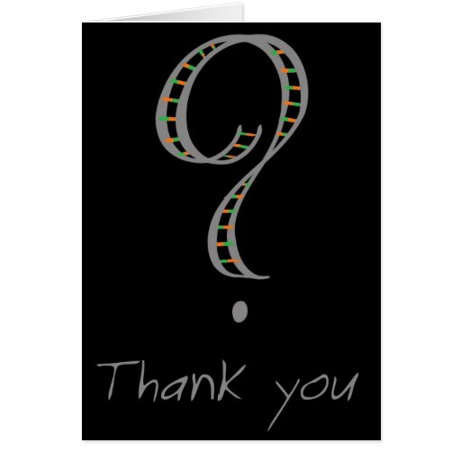 ASK Network black Thank You card | Zazzle