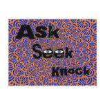 Ask Seek Knock (lace vortex) Postcard