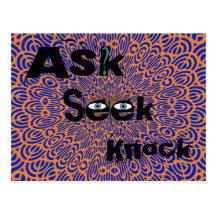 Ask Seek Knock (lace vortex) Postcard