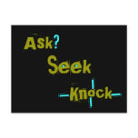 Ask Seek Knock Post Card
