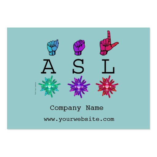 ASL Business  Profile Card Business Card (back side)
