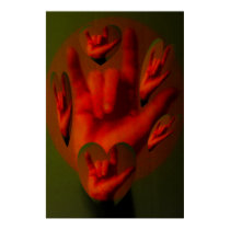 ASL Hands of Love posters by JudyMarisaEclecticCo ASL Hands of Love posters