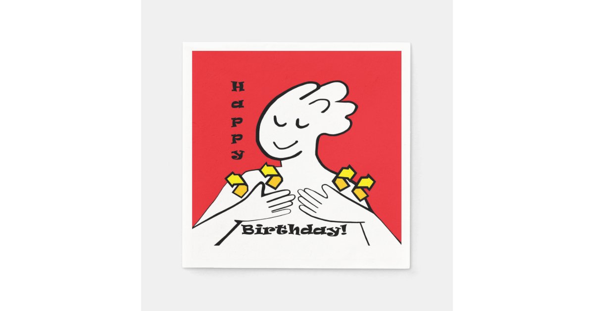 ASL Happy Birthday Napkin Zazzle