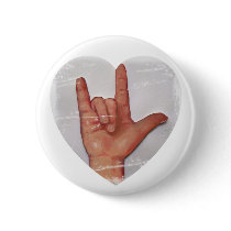 ASL "I LOVE YOU" HEART SHAPE #2 buttons by joyart ASL "I LOVE YOU" HEART SHAPE #2 buttons