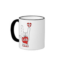 ASL I Love YOU Sign LAB (LABORATORY) Coffee Mug
