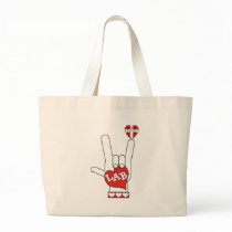ASL I Love YOU Sign LAB (LABORATORY) Tote Bags