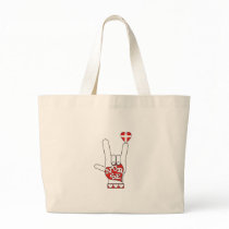 ASL I Love YOU Sign Language - HAND HEART NURSE Bags