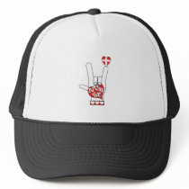 ASL I Love YOU Sign Language - HAND HEART NURSE hats by NurseStore ASL I Love YOU Sign Language - HAND HEART NURSE hats