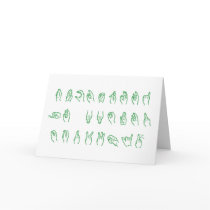 ASL No L Green Letters for Christmas Card by TerryBain ASL No L Green Letters for Christmas Card