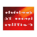 ASL No L Red for Christmas Post Cards