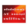 ASL No L Red for Christmas Post Cards