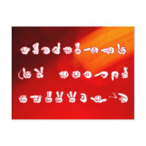 ASL No L Red for Christmas postcards by TerryBain ASL No L Red for Christmas postcards