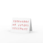 ASL No L Red Letters for Christmas Card