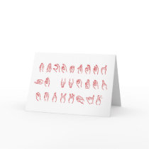 ASL No L Red Letters for Christmas Card by TerryBain ASL No L Red Letters for Christmas Card