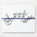 ASL Rocks Mouse pad blk and Blue mousepads