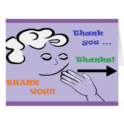 ASL Thank You! Card | Zazzle