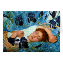 Asleep in the Irises Cards