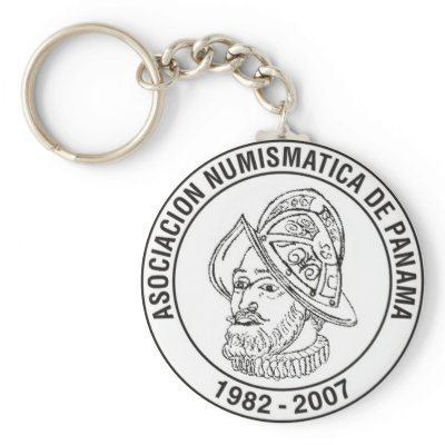 Asociación Numismática De Panamá cadena de llave Keychain by Captain_Panama