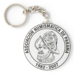 Asociación Numismática De Panamá cadena de llave Keychain