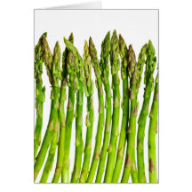 Asparagus on White - Customized Veggie Background Greeting Card