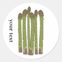 Asparagus Spears Vegetable Lover Veggies Round Sticker