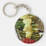 Asparagus with sauce keychain